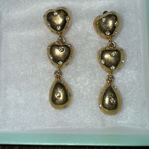 Givenchy Vintage Heart Clip on Earrings